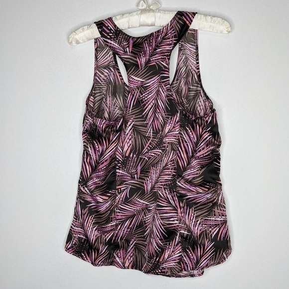 ✨3/$15 GAP Factory purple palm leaf tank blouse S - Picture 2 of 6